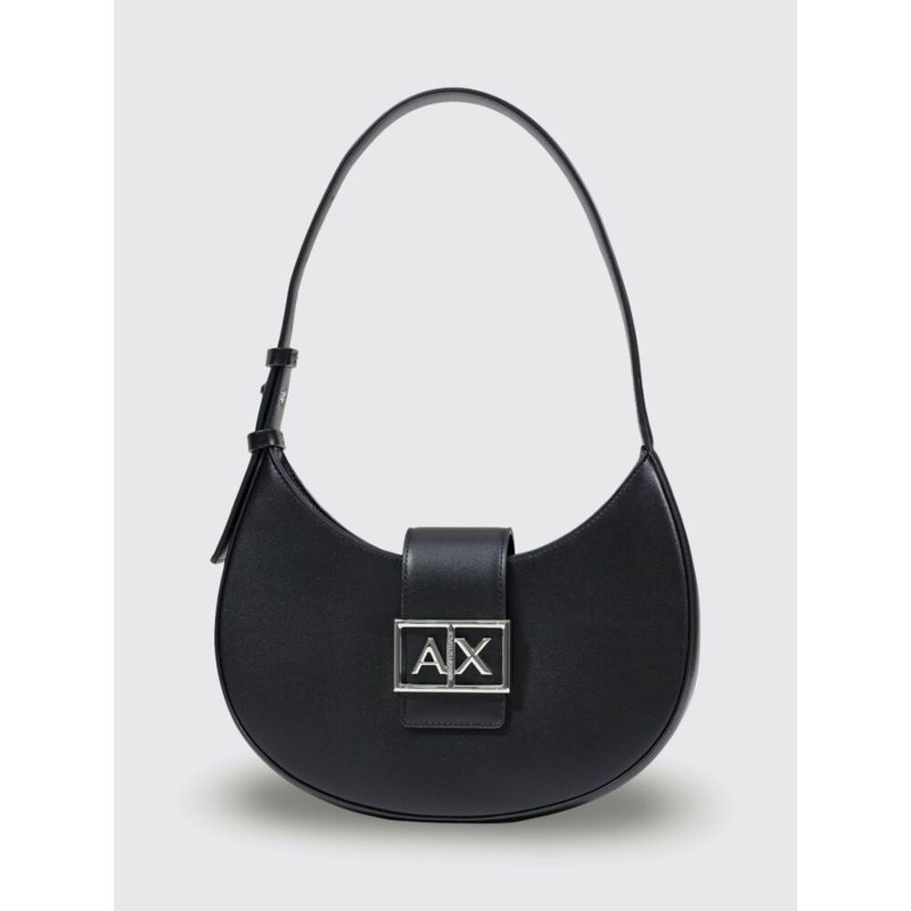 Armani Exchange Women Hobo Shoulder Bag With Metal Logo Armani Exchange